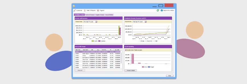 MYOB AccountRight dashboard