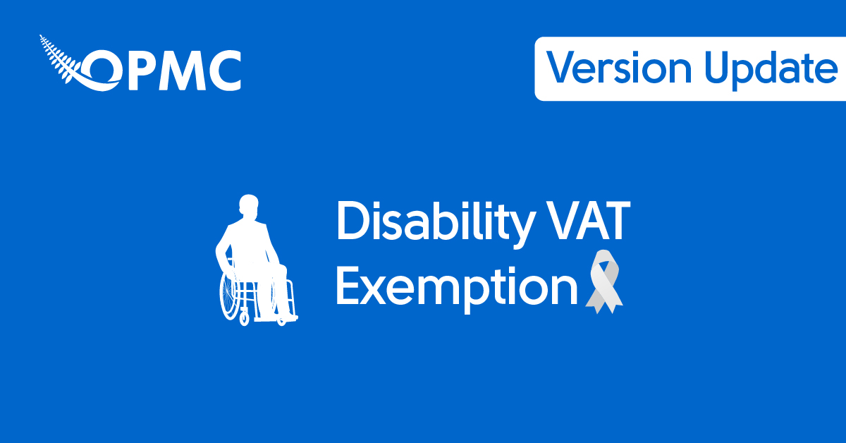 Disability VAT Exemption Version 1.5 – Option to Change Field Labels