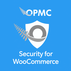 Security for WooCommerce plugin thumbnail - a shield with the OPMPC "O" and fern inside