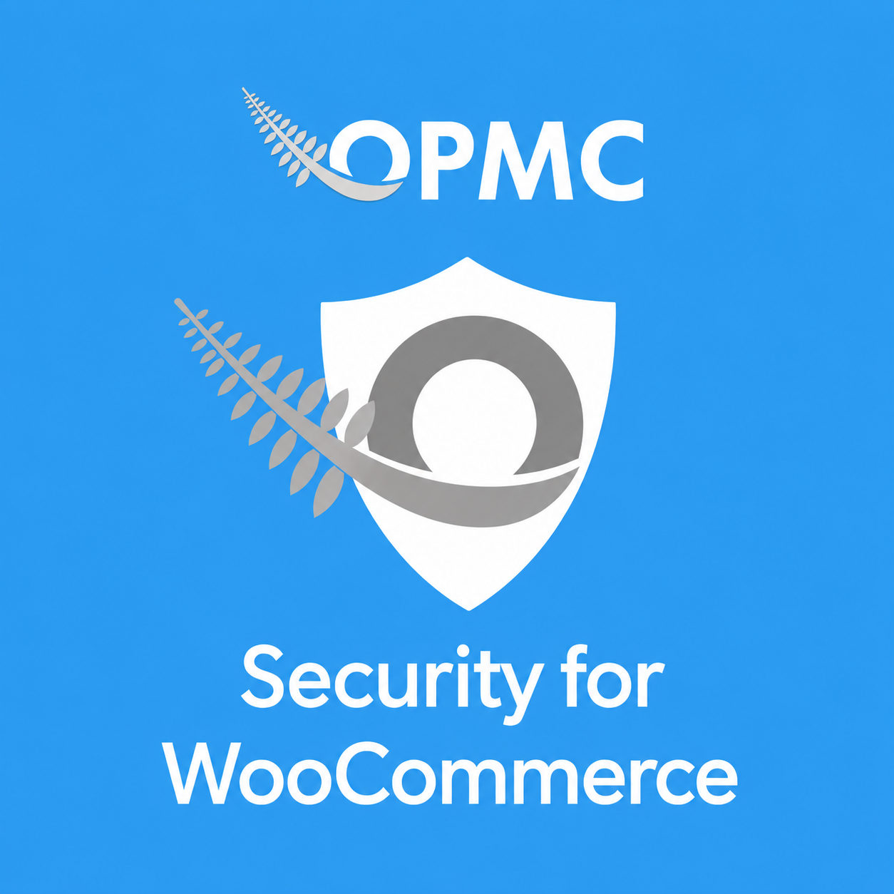 Security for WooCommerce plugin thumbnail - a shield with the OPMPC "O" and fern inside