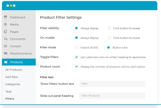 EASY PRODUCT FILTERS