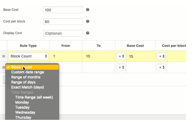 Manage Booking Cost