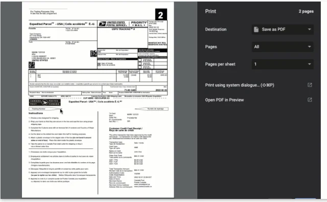 PRINT canada post SHIPPING LABELS RIGHT FROM YOUR WOOCOMMERCE DASHBOARD