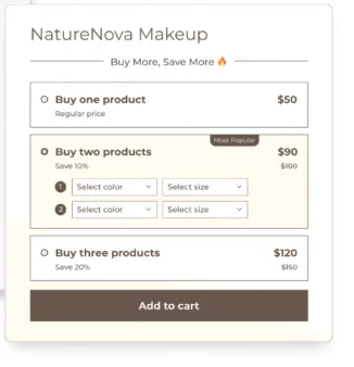PRODUCT QUANTITY BUNDLES