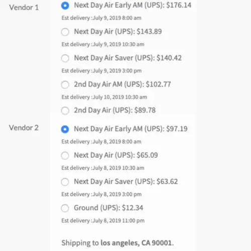 Calculate Shipping Rates Separately for Each Vendor