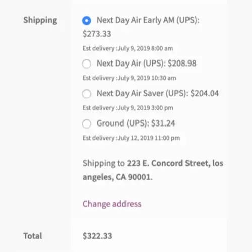 endor-Wise Shipping Costs with Total Display on Cart Page